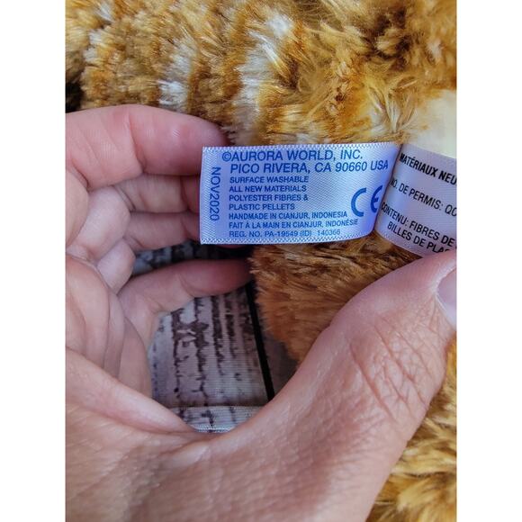 Aurora World 8in Cat Kitten Plush Mini Flopsie MOLLY Orange Tabby Stuffed Animal - Picture 9 of 10